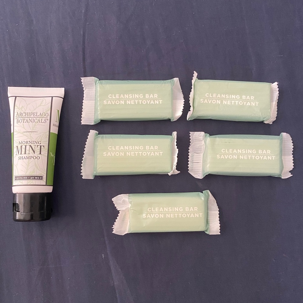 Archipelago Botanicals Mint Shampoo and Soaps Travel Size Bundle